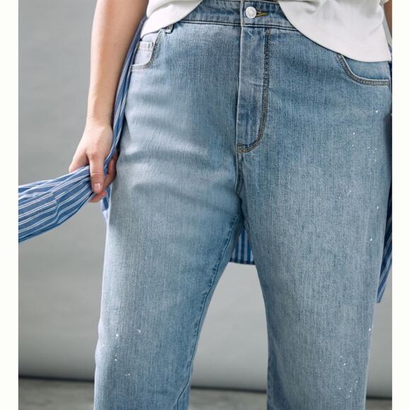 A+ Anthropologie Pilcro The Column Straight Jeans Sz.24W - Picture 3 of 16